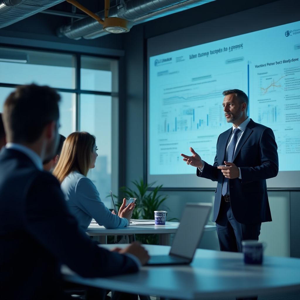 CEO realizando presentación